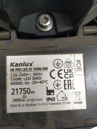 Oprawa LED high bay HB PRO LED HI 150W-NW barwa neutralna - 21750lm