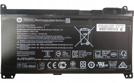 Bateria do laptopa HP RR03XL żywotność 67%, cykli 332