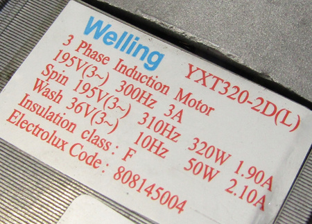 SILNIK NAPĘDOWY WELLING YXT320-2D(L) 8081450044 PRALKI ELECTROLUX