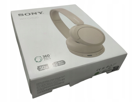 Słuchawki bezprzewodowe nauszne Sony WH-CH520 Kremowe