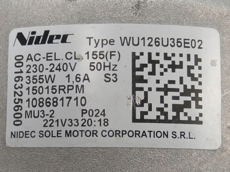 SILNIK NAPĘDOWY NIDEC WU126U35E02 1086817002 PRALKI ELECTROLUX