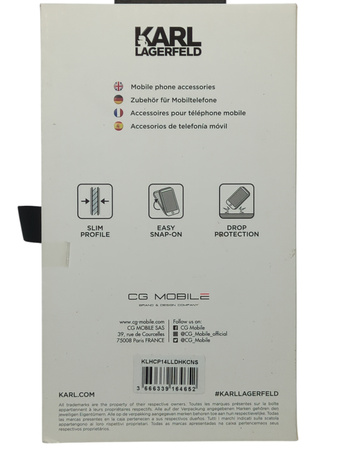 Oryginalne etui Plecki do Iphone 14 Pro Karl Lagerfeld Liguid Glitter transparentne