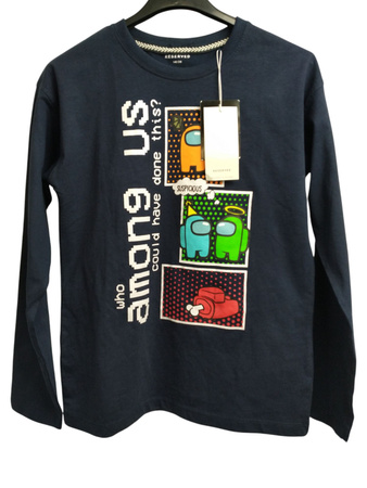 BLUZKA RESERVED ROZMIAR 146 GRANATOWA AMONG US