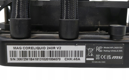 Chłodzenie wodne MSI MAG CoreLiquid 240R V2