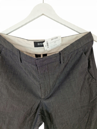 BOSS Spodnie Męskie Eleganckie Czarne