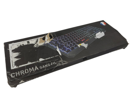 Klawiatura membranowa KLIM Chroma SANS FIL AZERTY FR czarna