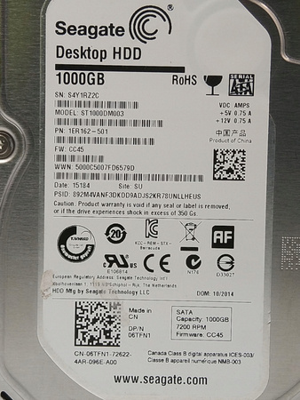 Dysk twardy Seagate Barracuda 1TB 3,5" (ST1000DM003)