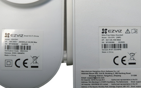 Dzwonek wideo EZVIZ CS-CP3 3MP 2K akumulator 5000mAh WiFi