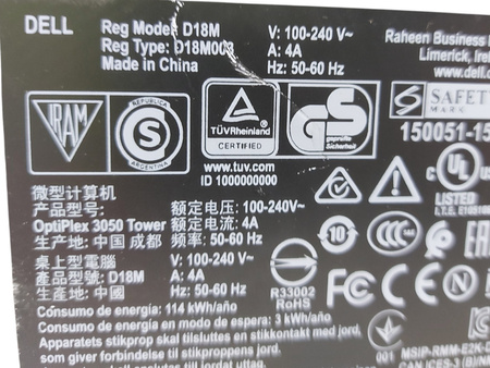 Komputer Dell Optiplex 3050 Intel Core i3-7100 8GB RAM DDR4 500GB HDD