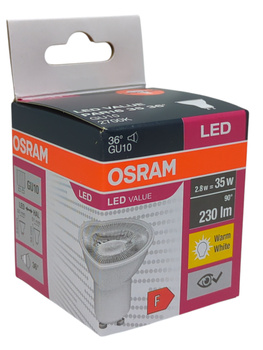 Żarówka LED Ledvance PAR16 GU10 2.8W 230lm 2700K 36st