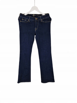 7 For All Mankind Jeansy Damskie The Skinny Bootcut Ciemnoniebieskie