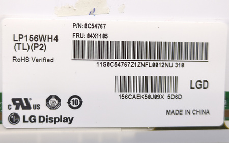 Matryca LG LP156WH4 (TL)(P2) 15.6 HD 1366x768 LED 40pin Błyszcząca