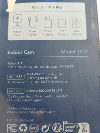 Kamera Wewnętrzna GNCC GC2 1080P HD 2mpx Smart Biała