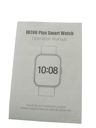 Smartwatch na pasku ID208 różowy + ładowarka