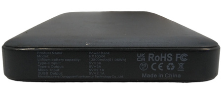 Powerbank HX100K4 13800mAh 15W PD 3.0A USB-C
