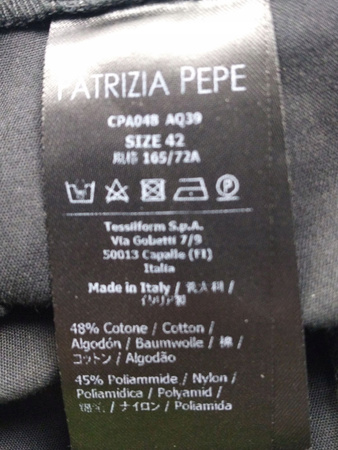 SPODNIE DAMSKIE CZARNE PATRIZIA PEPE ROZ.42