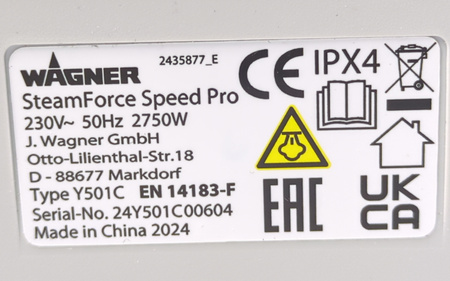 Wagner Parownica do usuwania tapet SteamForce Speed Pro 2750W