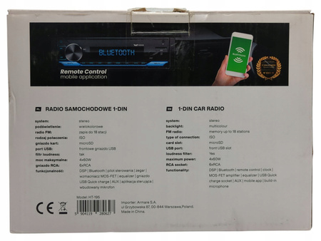 Radio samochodowe Vordon HT-195BT 4x60W radio Bluetooth AUX USB