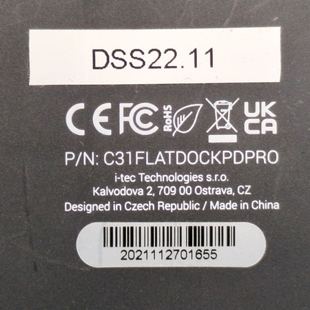 Stacja dokująca I-TEC C31FLATDOCKPDPRO USB Typu C, Aktywna / Pasywna