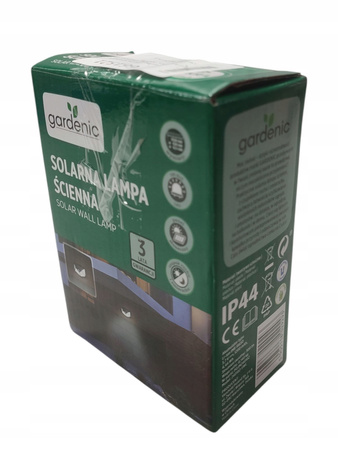 LAMPA ŚCIENNA SOLARNA LED CZUJNIK RUCHU ZEWNĘTRZNA GARDENIC 240102-SWL