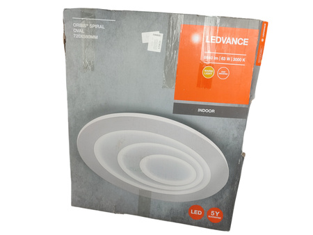 Lampa sufitowa LEDVANCE Orbis Spiral Oval 720mm 63W 3000K biała