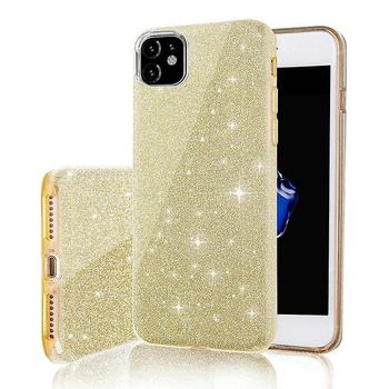 Etui Glitter 3in1  Apple iPhone 15 Pro Złote TPU
