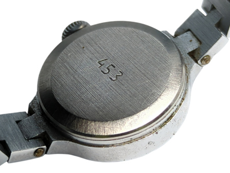 Zegarek damski na bransolecie vintage Zaria srebrny