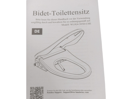 Elektryczna podgrzewana deska sedesowa z bidetem Handwise WLJG4-505D-CHE