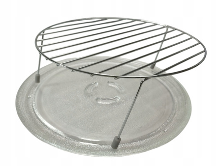 TALERZ SZKLANY KUCHENKI MIKROFALOWEJ 28CM Z RUSZTEM LG