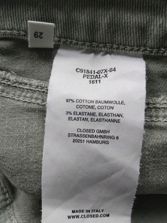 SPODNIE DAMSKIE SZARE CLOSED ROZ.29