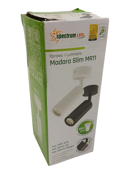 OPRAWA OŚWIETLENIOWA MADARA SLIM MR11 BAZA 230V IP20 36x95x165 BIAŁY