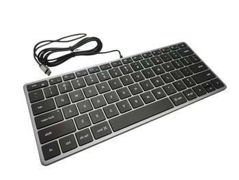 Klawiatura Satechi Slim W1 przewodowa LED USB-C Mac i iOS szara