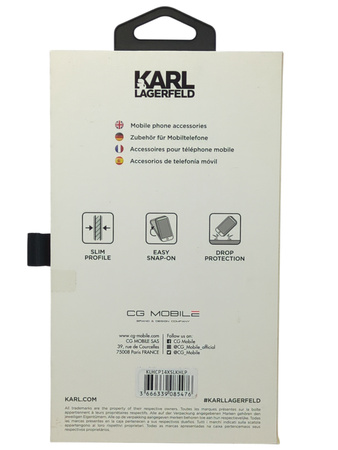 Etui Karl Lagerfeld Silicone Karl's Head różowe do iPhone 14 Pro Max