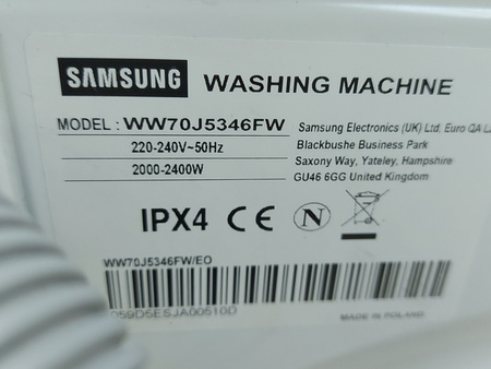 Pralka Samsung WW70J5346FW 7kg 1400obr EcoBubble A+++