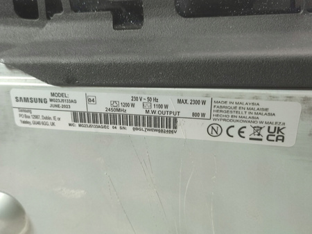 Kuchenka mikrofalowa Samsung MG23J5133AG 800W 23 litry