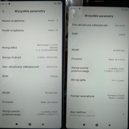Smartfon Xiaomi Redmi 7A M1903C3EG 3/32GB