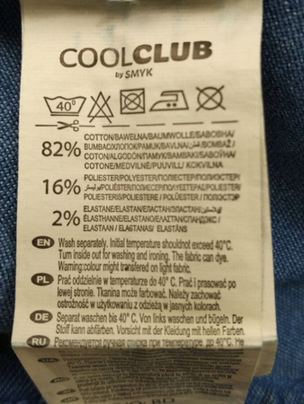 SPODNIE JEANSOWE DLA DZIEWCZYNKI SMYK ROZMIAR 152 NIEBIESKIE WE WZORKI