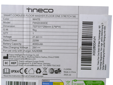 Odkurzacz pionowy akumulatorowy Tineco Floor One Stretch S6