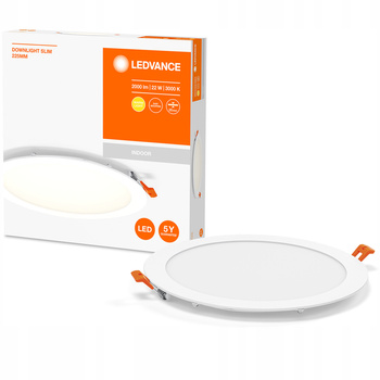 Panel LED Podtynkowy Okrągły Biały Lampa Sufitowa 22W 3000K 22,5cm LEDVANCE