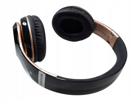 SŁUCHAWKI BEZPRZEWODOWE WIRELESS 6S CZARNO-ZŁOTY