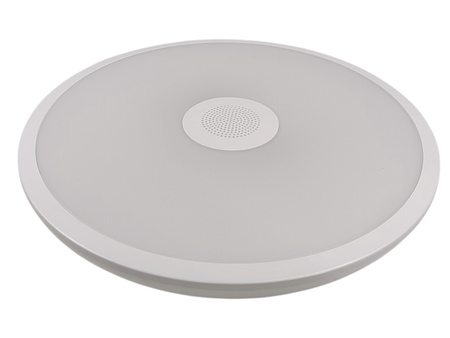 Lampa sufitowa z głośnikiem na pilot 18W 30CM Bluetooth HOREVO H0017 Biały
