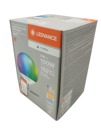 Żarówka LED Classic G95 100 E27 MULTICOLOR 14W=100W 1521lm WiFi Ledvance