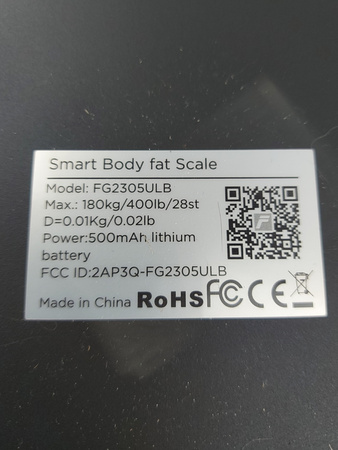 Waga łazienkowa Smart Body Fat Scale FG2305ULB