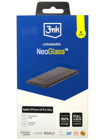 Szkło kompozytowe 3MK NeoGlass do Apple iPhone 14 Pro Max czarne