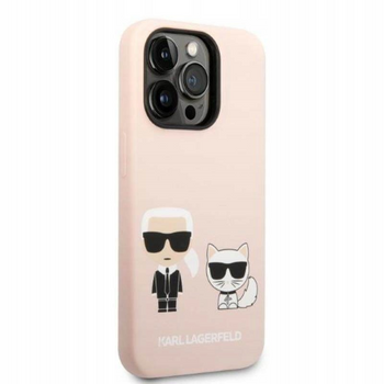 Plecki Karl Lagerfeld do Apple iPhone 14 Pro Max Silicone różowy