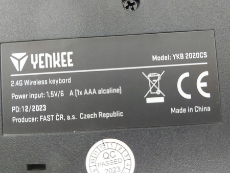 Cicha Klawiatura Bezprzewodowa Yenkee YKB 2020CS QWERTZ
