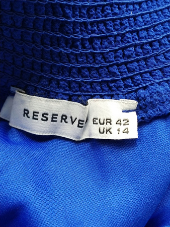 Sukienka damska RESERVED Rozmiar 42 NIEBIESKA