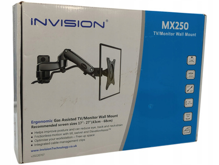UCHWYT NA MONITOR INVISION MX250 Uchwyt ścienny 17 - 27'' do 7kg