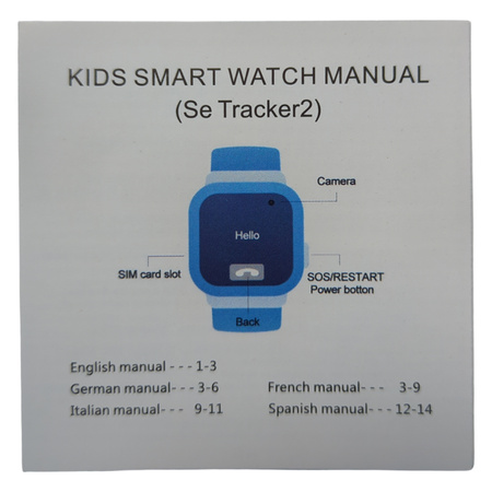 Smartwatch dziecięcy GPS SOS połączenia aparat 2G