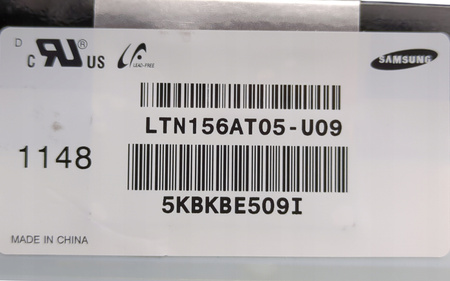 Matryca SAMSUNG LTN156AT05-U09 15,6" 1366x768; 40pin; BŁYSZCZĄCA